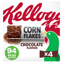 Kelloggs Corn Flakes Chocolate cereal and milk snack bars 4 x 24g
