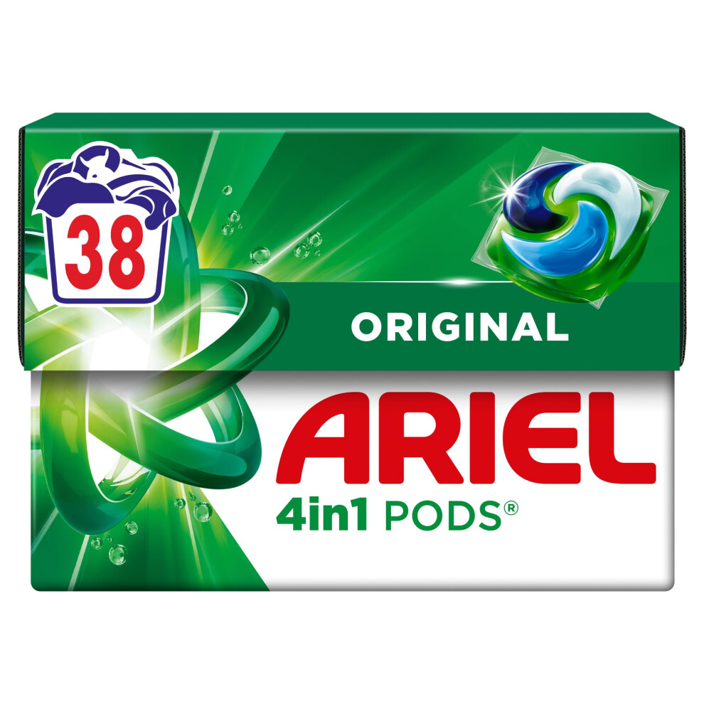 Ariel 4In1 Pods Washing Liquid Laundry Detergent Capsules 38 Washes Origin
