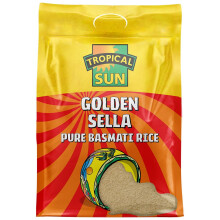 Tropical Sun Golden Sella Basmati Rice 5kg Extra Long Grain Parboiled Rice