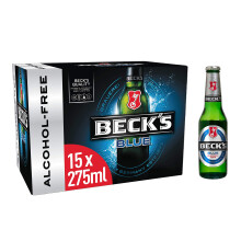 Beck's Blue 0% Alcohol Free German Lager Beer Bottle, 15x275ml
