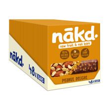 Nakd Peanut Delight Natural Fruit & Nut Bars - Vegan - Healthy Snack - Gluten Free, 35 g (Multipack case 48 Bars)