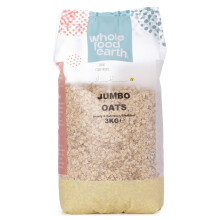Wholefood Earth Jumbo Oats 3kg Rolled Oats High Fibre Slow Release Energy