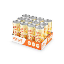 Activit Sparkling Flavoured Vitamin Water Mango Pineapple Passionfruit Can