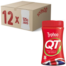Typhoo QT Instant One Cup Tea with Whitener 12 x 125g Tub Makes Up to