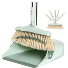 EVENT! SWISSPACK TWIST 54" Long Handled Dustpan and Brush, Broom and Dustpan Set, Household Dust pan Combo, Long Handle for Indoor Outdoor Household