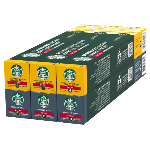 Starbucks STARBUCKS Explorer Pack Decaf Medium Roast by Nespresso Coffee Capsules 6 x