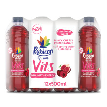 Rubicon Spring Vits Black Cherry Pomegranate Still Vitamin Water 15 Calori