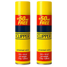 UR CHOICE Genuine Clipper Gas Lighter Refill Pack of 2 300ml Universal Camp