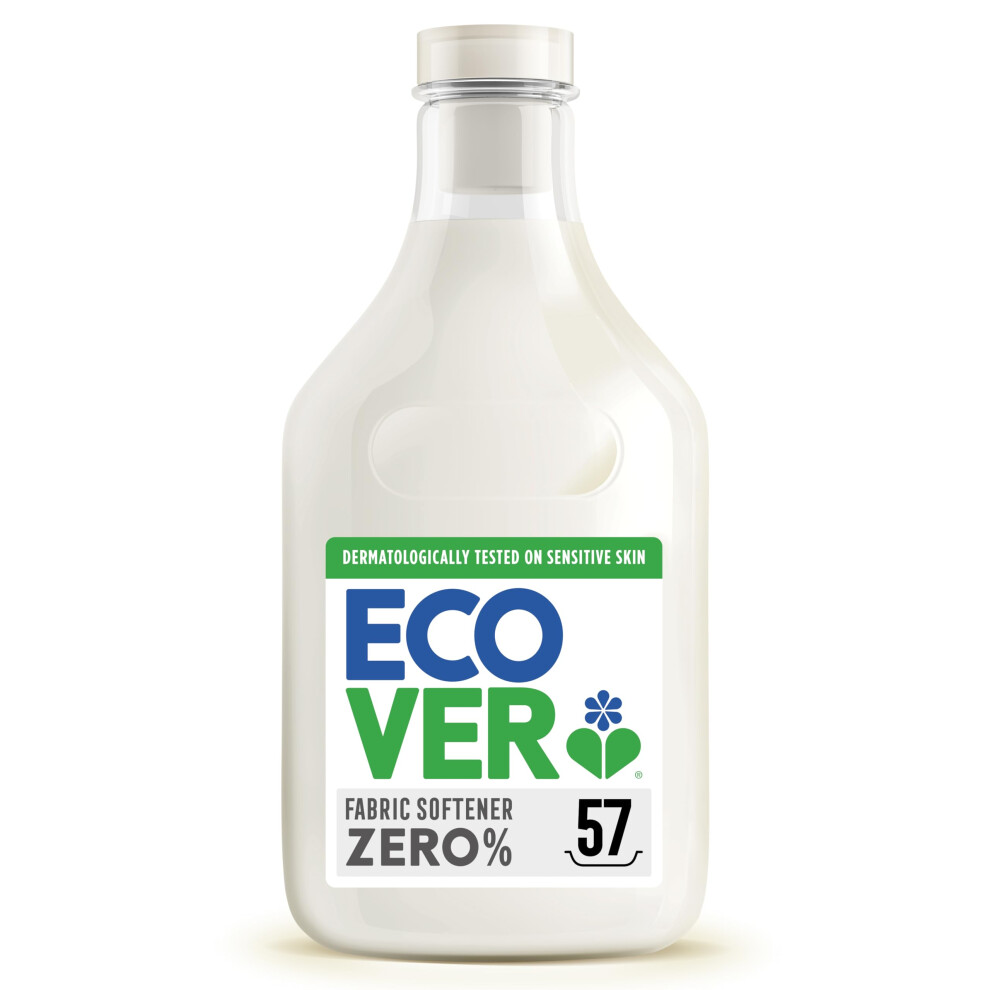 Ecover Zero Fabric Softener For Sensitive Skin, Baby Fabric Conditioner, Dermatologically Tested, 57 Washes, 1X 1.43L