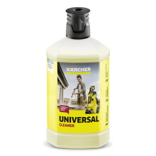 Kärcher 1 L, Universal Cleaner Plug and Clean, Pressure Washer Detergent, Yellow - Packaging May Vary