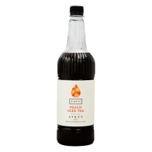 Simply Peach Iced Tea Syrup, Vegan & Gluten Free Beverage Syrup for Cocktails & Mocktails (1 Litre)
