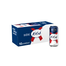 Kronenbourg 1664 Biere Beer Lager 440ml Can Pack of 10