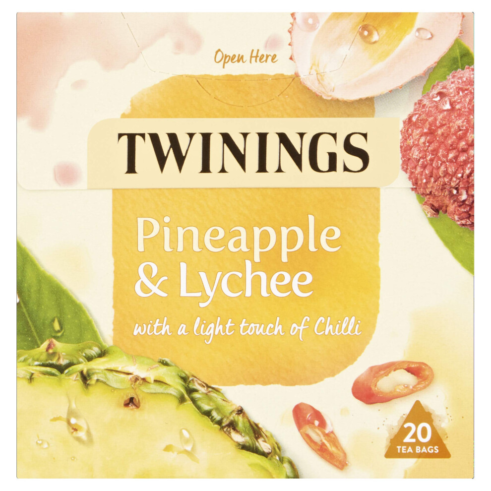 Twinings Pineapple And Lychee Herbal Tea Bags 20 Tea Bags