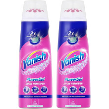 Vanish Pre-Treat PowerGel Stain Remover, 200ml, Pack of 2, 2x Concentrated Formula, Fights Stubborn Grass, Mud, Make-up Stains and More, Safe on Ever