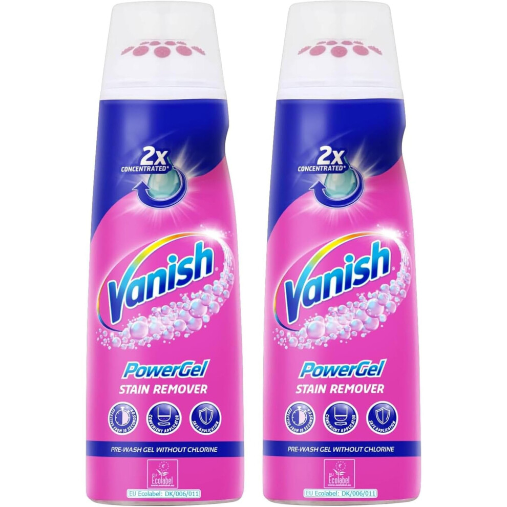 Vanish Pre-Treat Powergel Stain Remover, 200Ml, Pack Of 2, 2X Concentrated Formu
