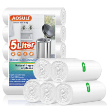 5Liter Bin Liners 100 Counts Small Bin Bags AOSULI 3