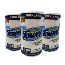 Kirkland Signature Roll Towel  Fabric White Blue 11in x 14in 279cm x 355cm