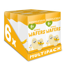 Kiddylicious Banana Mini Wafers Gluten and Dairy Free Kids Snack Suitable