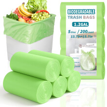 BODFPPC 200 Pack Biodegradable Bin Bags 5L Compostable Food Waste Bags Cadd
