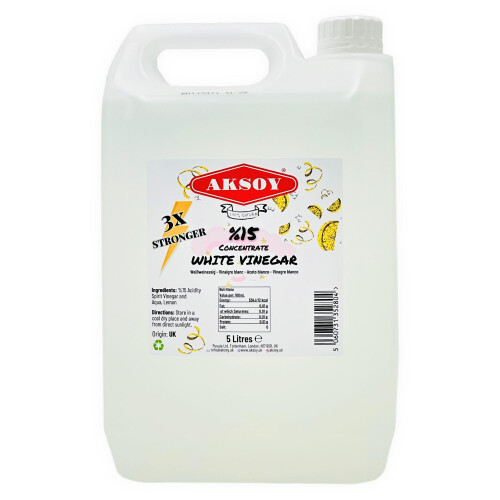 Aksoy Lemon Vinegar 15% Concentrate 5LT | 3X Stronger Than Regular