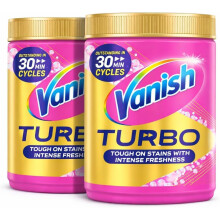 Vanish Turbo Stain Remover Powder 850g Boosted Oxi Action for Quick Wash Re