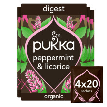Pukka Herbs Organic Peppermint Licorice Herbal Tea Box Ideal Digestive I