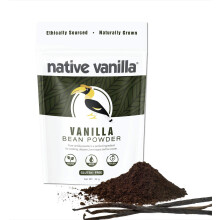 Native Vanilla - Premium Gourmet 100% Pure Ground Vanilla Bean Powder (25 g) - for Coffee, Baking, Ice Cream, Keto-Friendly