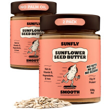 SUNFLY Smooth Sunflower Seed Butter – Palm Oil Free, Peanut Butter Alternative -