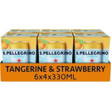 San Pellegrino Essenza Sparkling Water Tangerine Strawberry Lightly Flavou