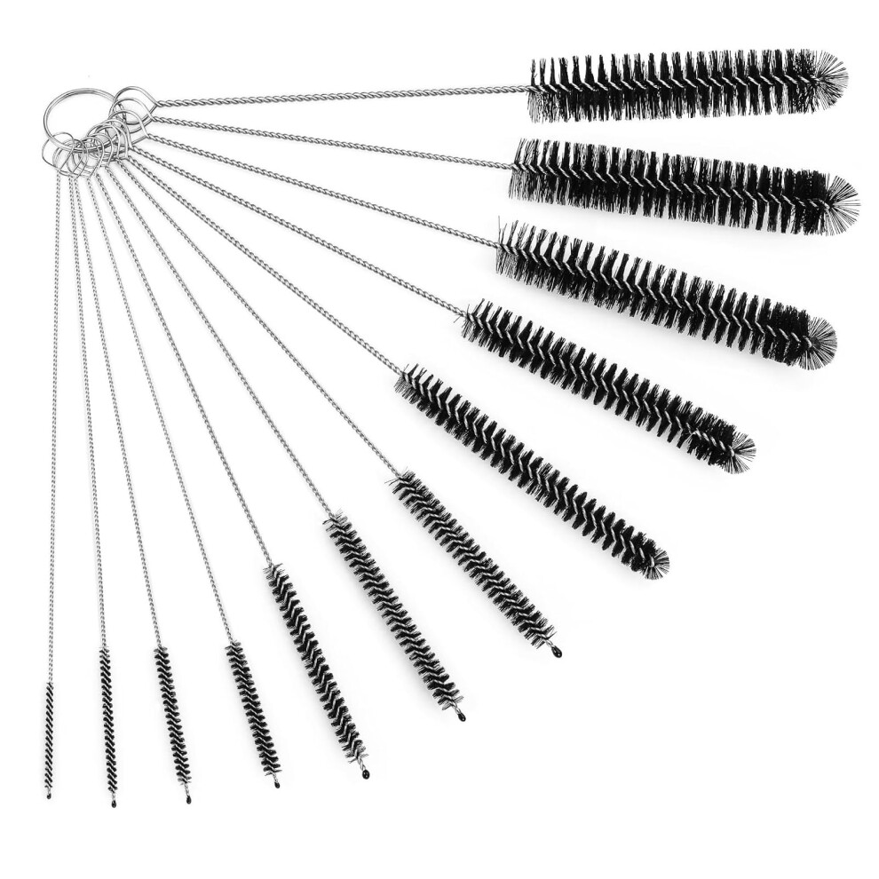 Carve Ideas Bottle Brush, 12 Pcs Nylon Cleaning Brushes Set For Baby Bottle, Tube