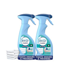 Febreze Antibacterial Fabric Refresher Spray FRESH LINEN 375ml Pack of 2 –