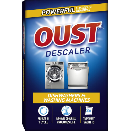 Oust Oust Dishwasher and Washing Machine, Descaler, 2 x 75