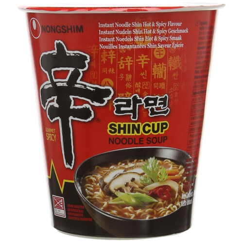 Nong Shim Shin Instant Noodle Cup , Pack of