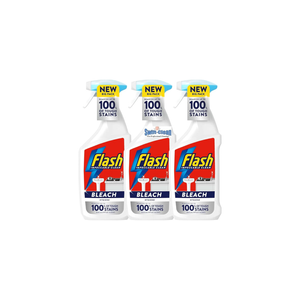 Flash Flaash Bleach Cleaning Spray 500Ml Pack Of 3 Powerful Multipurpose Cleaner