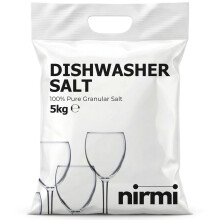 Nirmi Dishwasher Salt 5kg - Pure Granular Salt - Reduces Limescale Build Up, Pro
