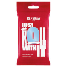 Renshaw Baby Blue Just Roll With It Fondant Icing, 250 g (Pack of 1) - Ready to Roll Icing for Cakes