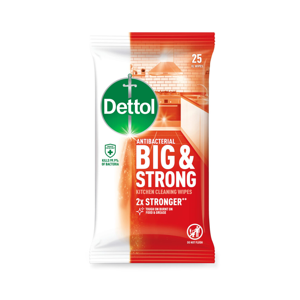 Dettol Big Strong Kitchen Surface Cleaning Wipes 25S