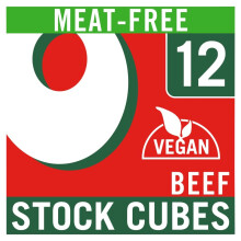 OXO 12 Vegan Beef Flavour Stock Cubes – Meat-Free, Bold Taste, Plant-Based, Idea