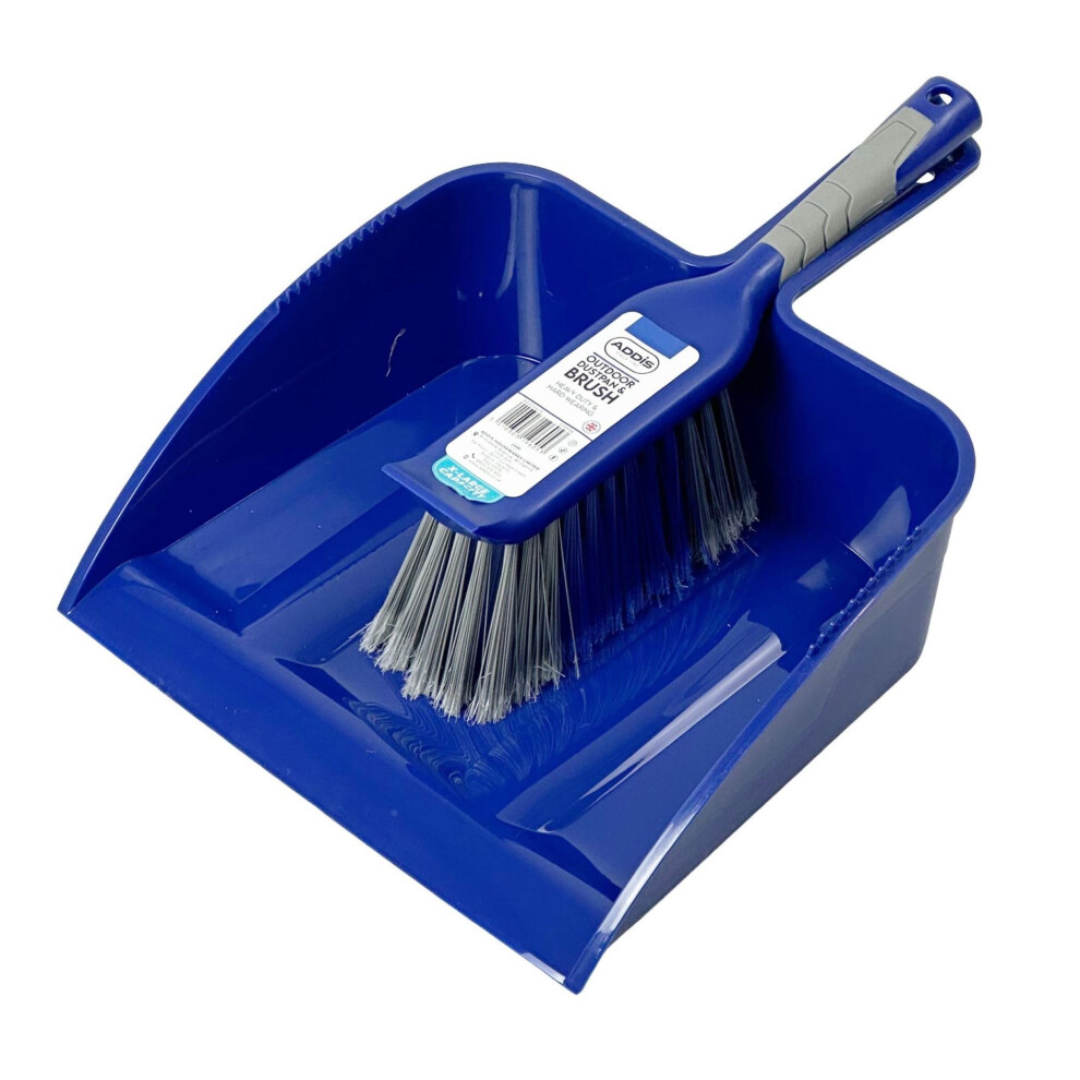 Addis Outdoor Dustpan & Brush Set By – Heavy Duty Yard Sweeper With