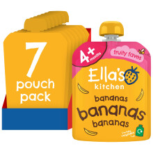 Ellas Kitchen First Taste Bananas Puree Stage 1 4 months Pack of 7 490g