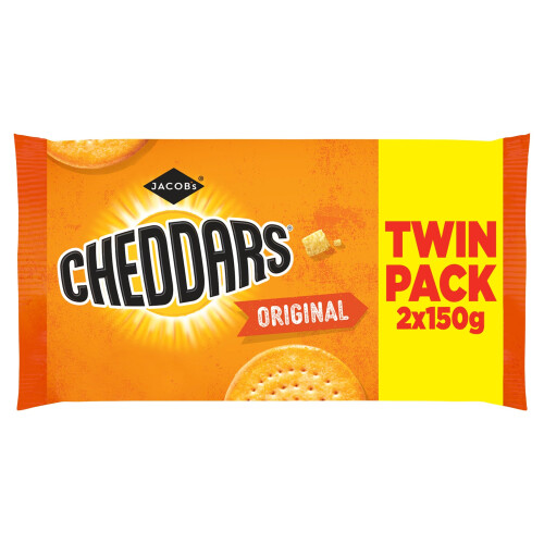 JACOB'S Mini Cheddars Original Twin Pack, 2 x 150 g (Pack of 6)