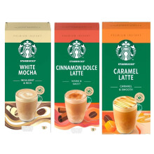 Starbucks Variety Pack Premium Instant Coffee Sachets Flavours inc White Mo