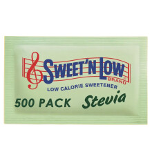 SweetN Low Stevia Zero Calorie Sweetener Sachets 500 Pack 1000 Servings pe