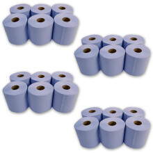 KAPCO 24 Value Blue Centrefeed Rolls 2Ply Embossed Paper Tissue Roll Abso