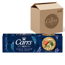 Carrs Table Water Cracked Black Pepper Crackers 125g Pack of 4