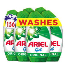 Ariel Washing Liquid Laundry Detergent Gel, 156 Washes (6 x 858 ml), Original, Brrrilliant Stain & Odour Removal From As Low As 15?C