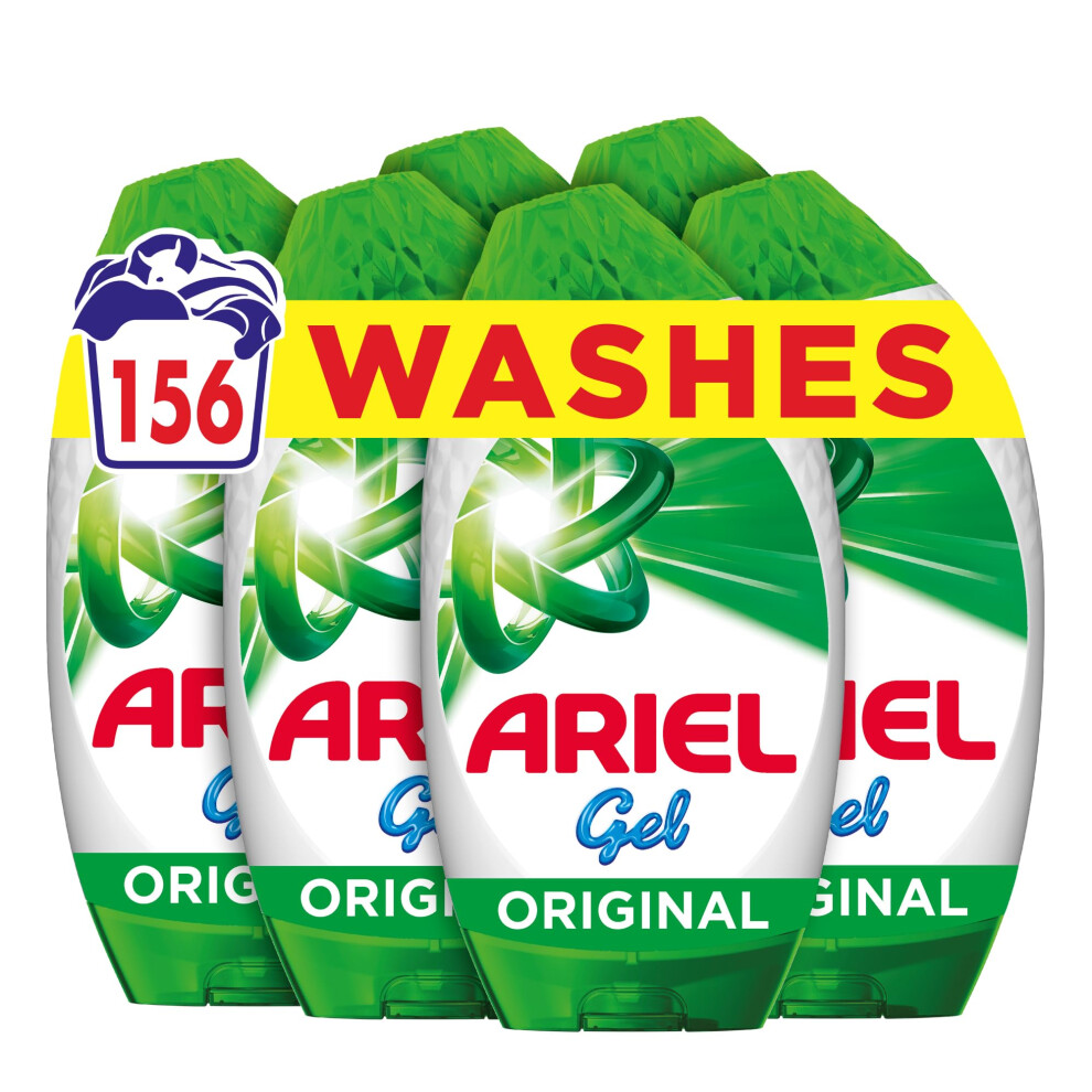 Ariel Washing Liquid Laundry Detergent Gel, 156 Washes (6 X 858 Ml),
