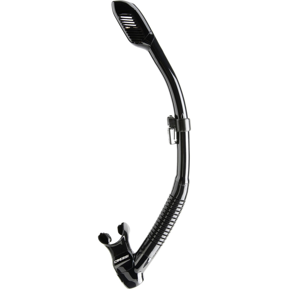 Cressi Dry Snorkel - Unisex Premium Dry Snorkel For Diving/Apnea/Snorkeling, /, One Size Black