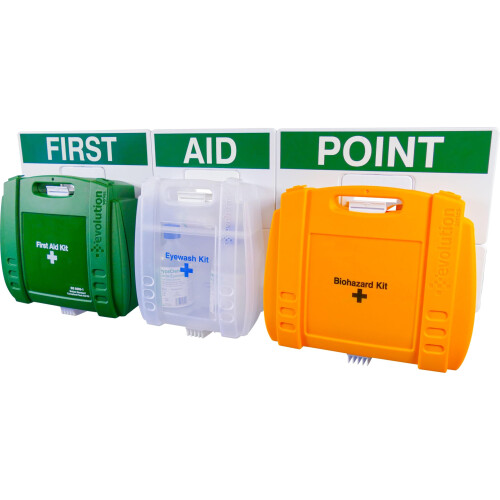 Safety First Aid Group Evolution Comprehensive First Aid Point BS 8599 Compliant, Large Fully Stocked