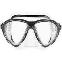 Cressi Big Eyes Evo & Alpha Ultra Dry Snorkel Set Adults - Silicone Snorkel Mask - Dry-Top Breathing Tube - Fit Diving Mask - Clear/Black